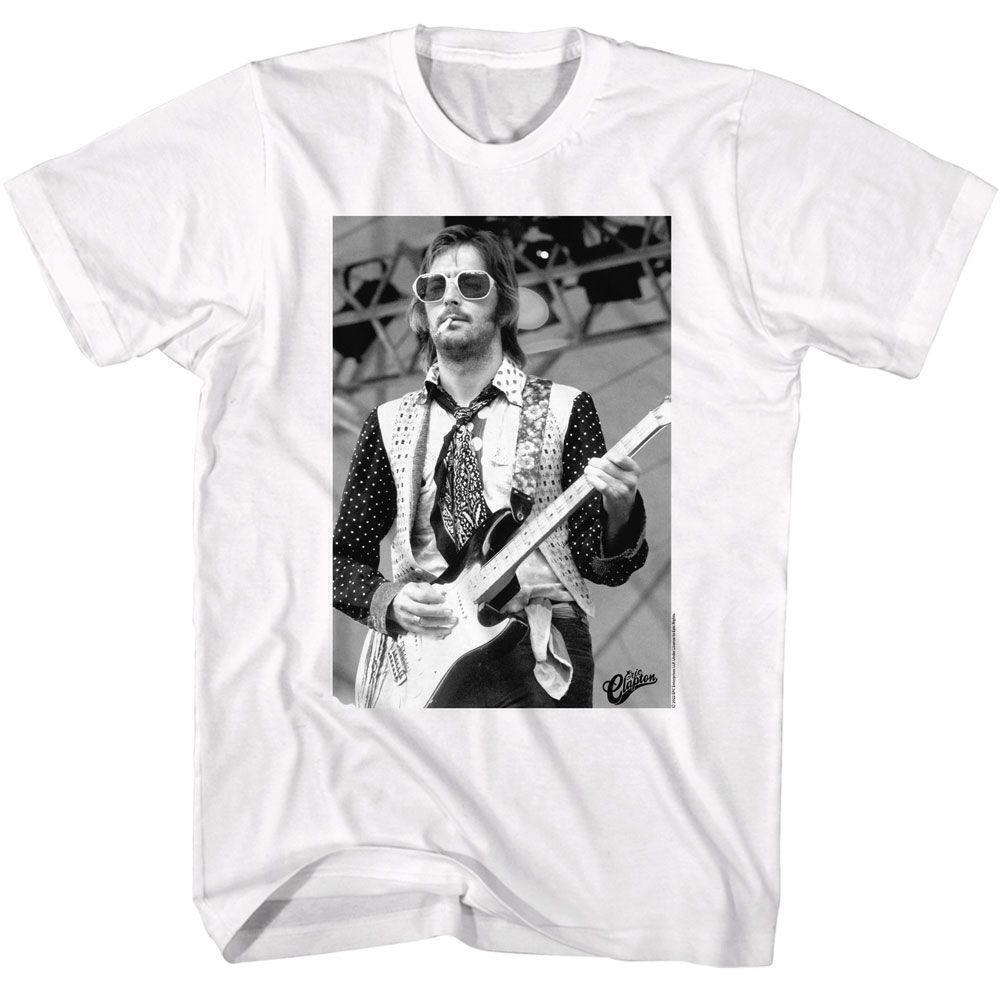 Eric Clapton Bw Sunglasses White T Shirt